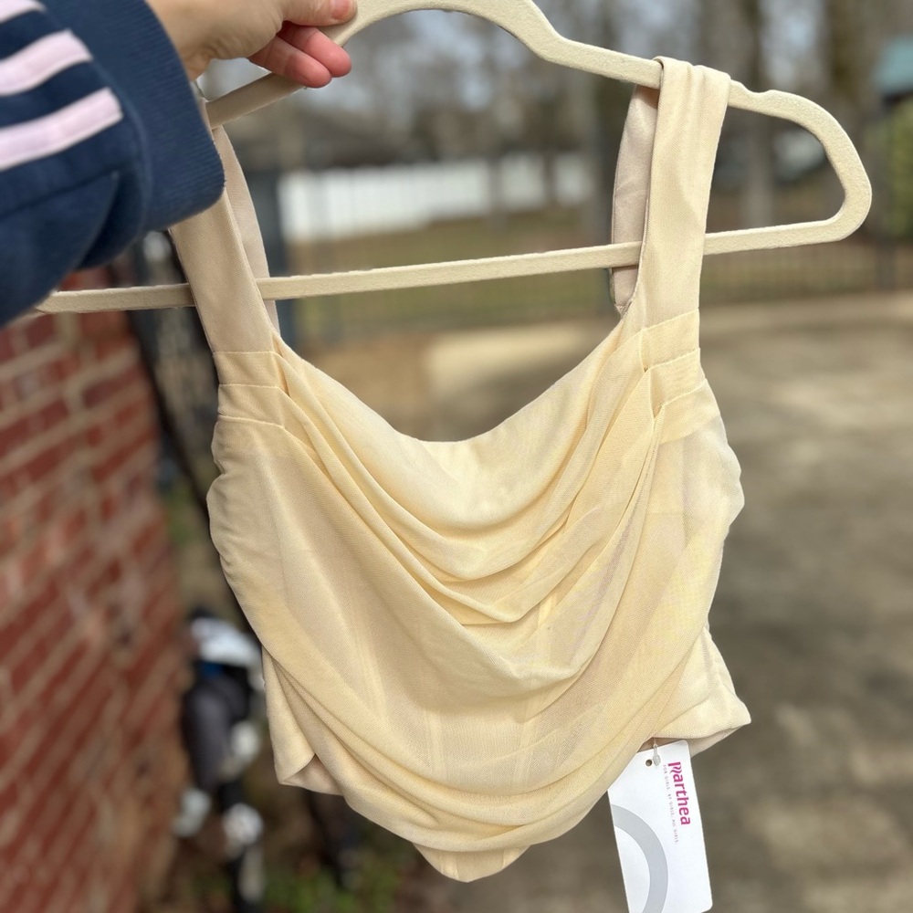 Elegant Cream Crop Top